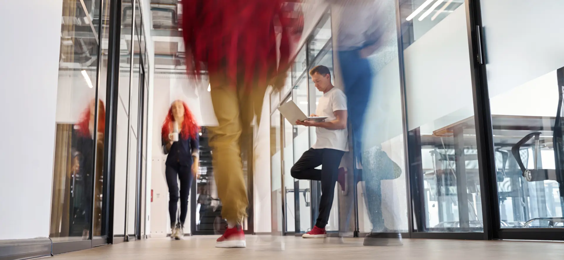Young Man Working On Project On Laptop In Office B 2024 02 19 22 25 00 Utc