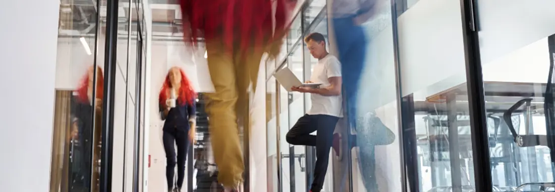 Young Man Working On Project On Laptop In Office B 2024 02 19 22 25 00 Utc